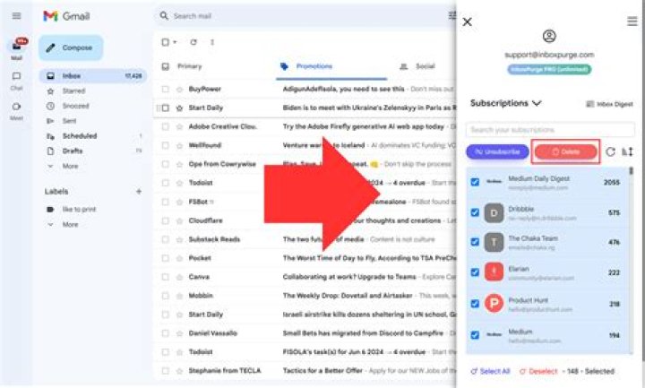 What is the best way to clean up my Gmail inbox?