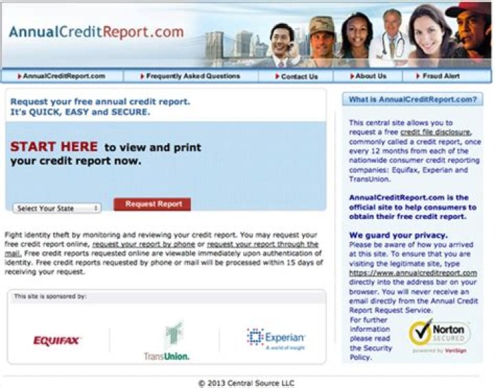 What is the correct free credit report site?