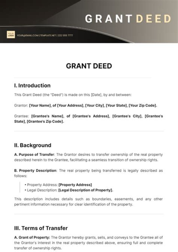 What is the difference between a deed and a grant deed?
