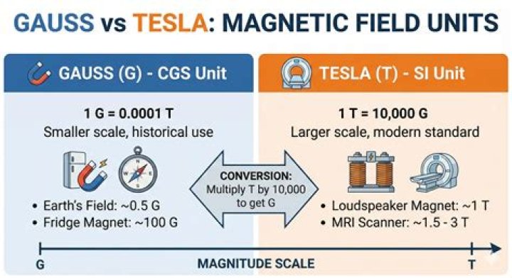 What is the difference between tesla and gauss?