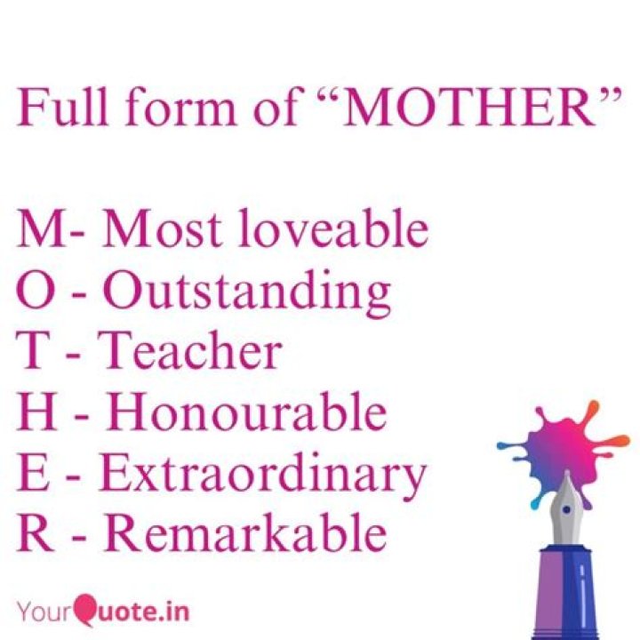 What is the full form of mother?