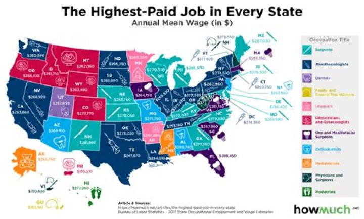 What is the highest paid state?