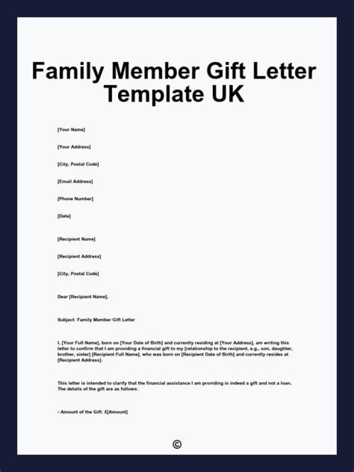 What is the maximum gift to family member?