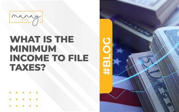 What is the minimum income to owe federal taxes?