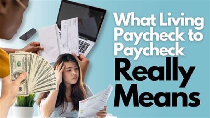 What is the point of living paycheck to paycheck?