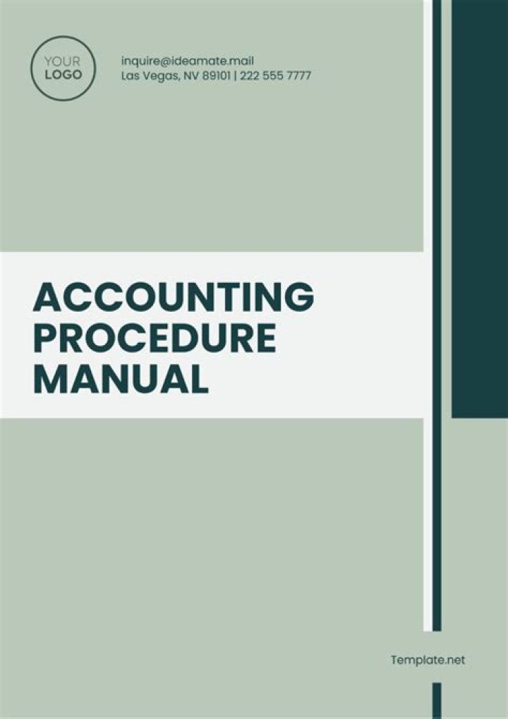 What is the purpose of accounting manual?