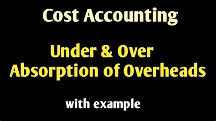 What is under-absorption of overhead How is it treated in accounting?