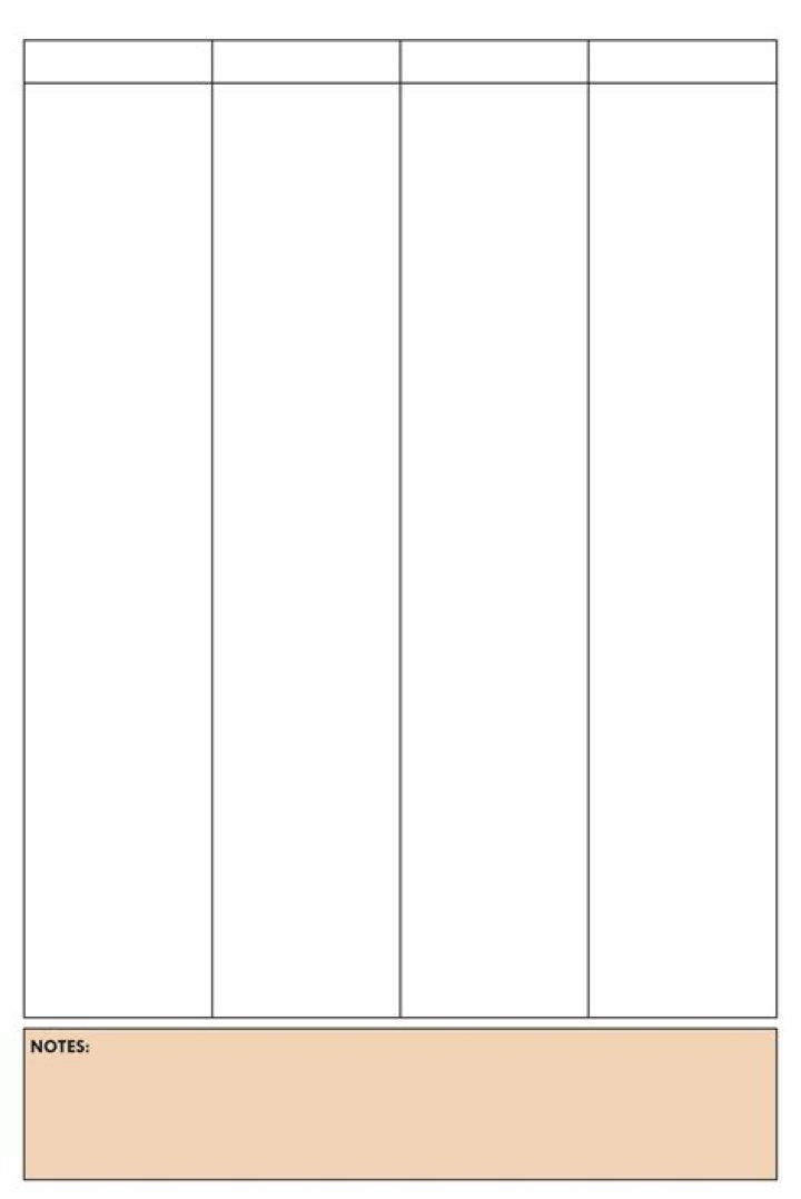 What is used in a 3-column organizer?