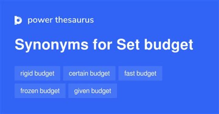What is your budget synonyms?