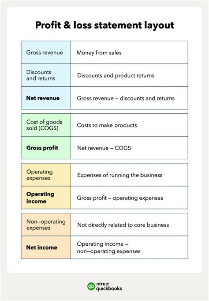 What items are included in profit and loss account?