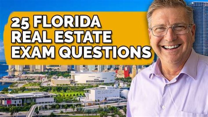 What kind of questions are on the Florida real estate exam?