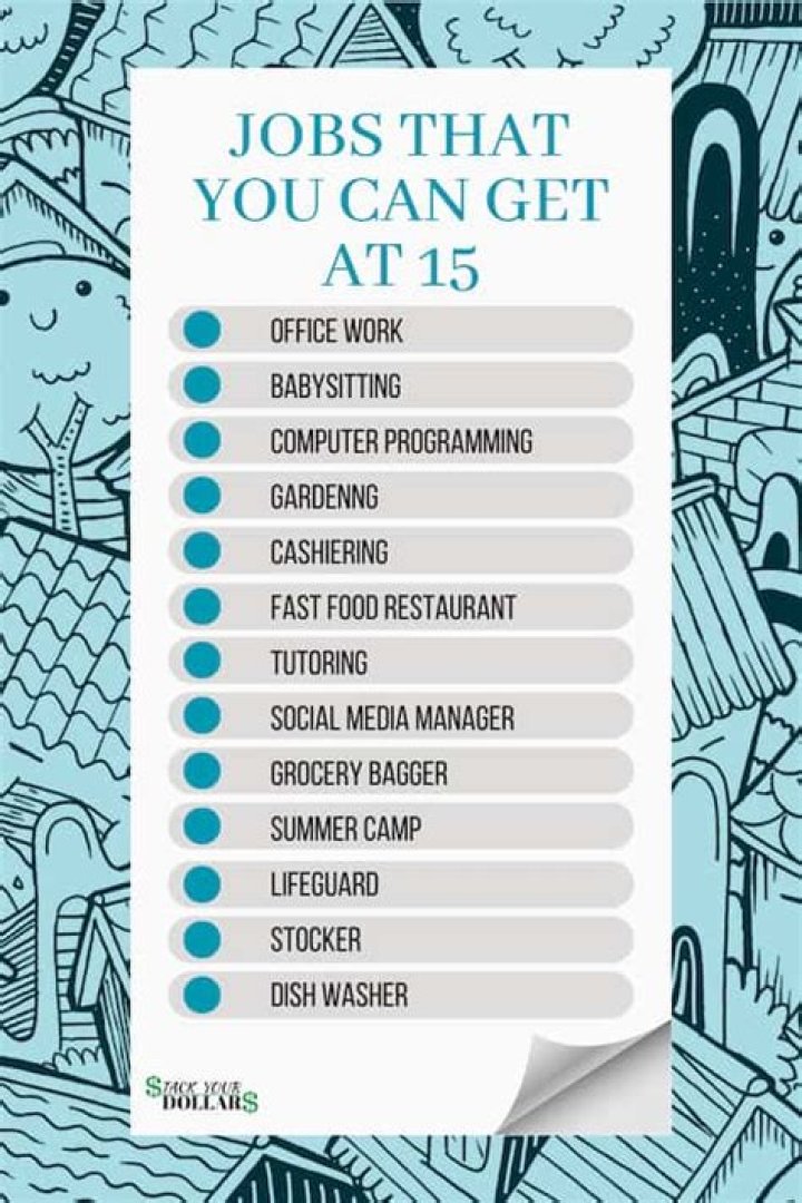 What kind of work can a 15 year old do?