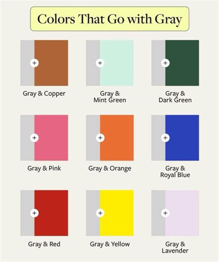 What light Colours go with grey?