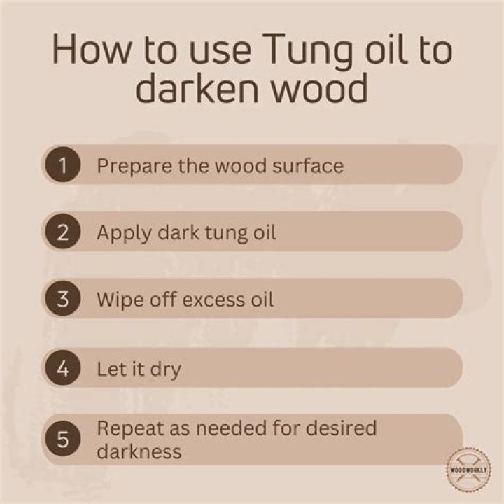 What oil will darken wood?