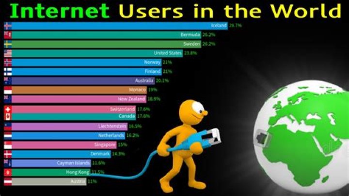 What percentage of world population uses internet?
