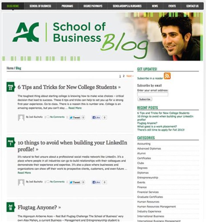 What should a blog look like?