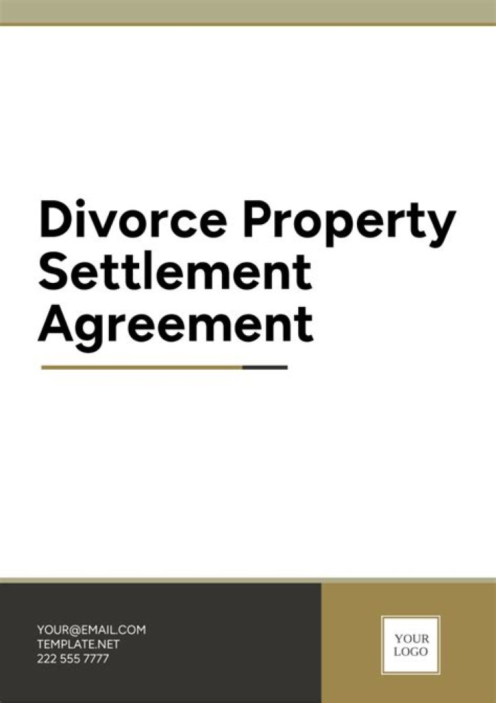 What should I know about a divorce settlement?