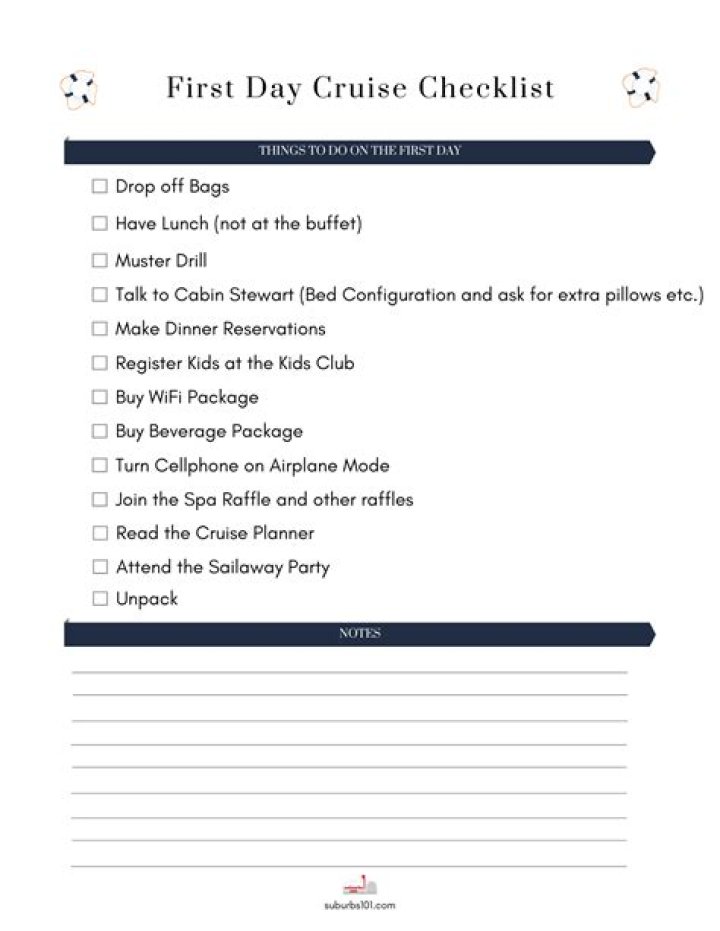 What should I wear on my first day of cruise?