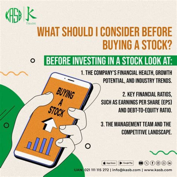 What should you consider before buying a stock?