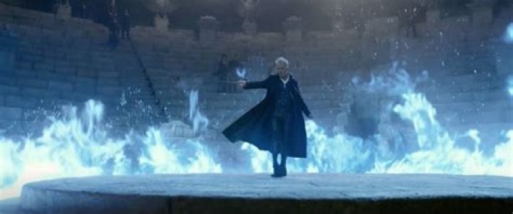 What spell did Grindelwald use blue fire?