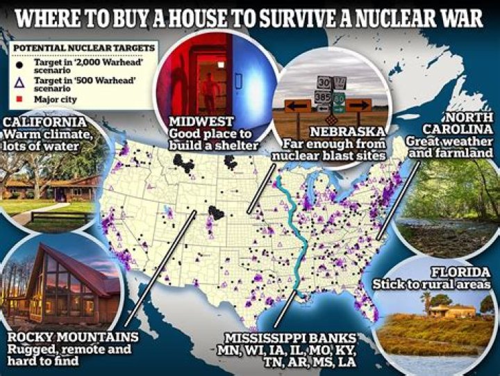 What state is safest in a nuclear war?