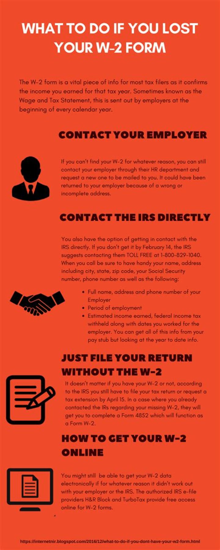 What to do if you lost your W-2 form?