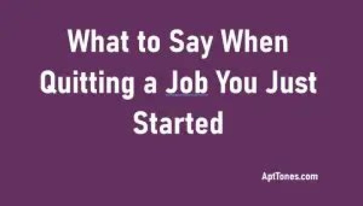 What to say when quitting a job you just started?