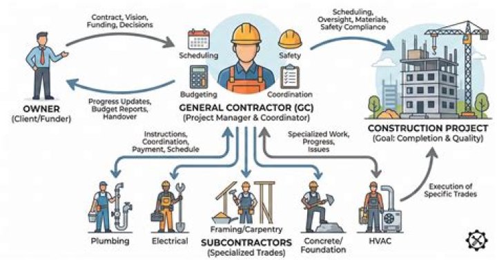 What type of work do general contractors do?