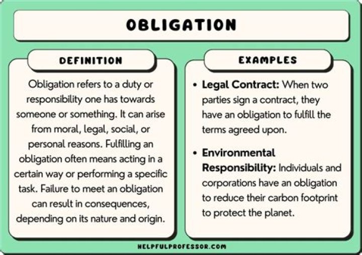 Whats does obligation mean?