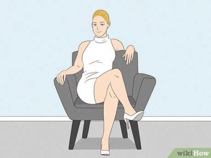 When a woman crosses her legs What does it mean?