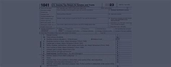 When do estates have to file Form 1041?
