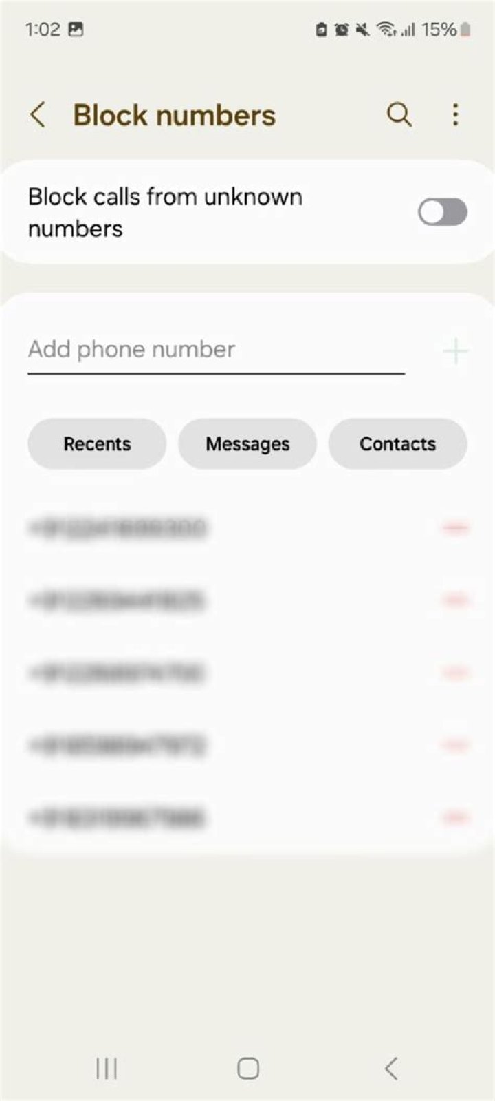 When I unblock a number will I get their messages?