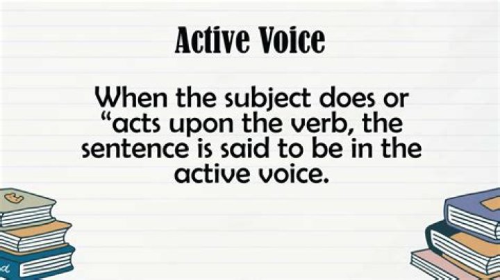 When the subject is or acts upon the verb is said to be in?