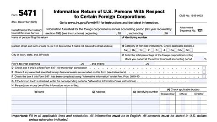 When to file Form 5471 for a foreign corporation?