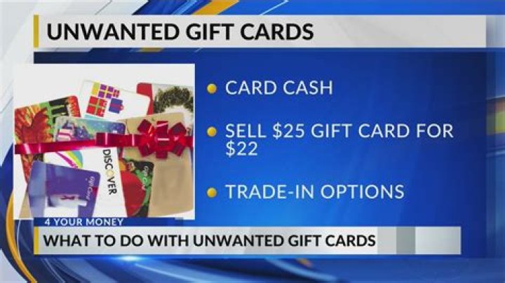 Where can I take unwanted gift cards?