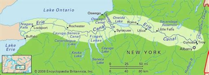 Where does the Erie Canal get its water?