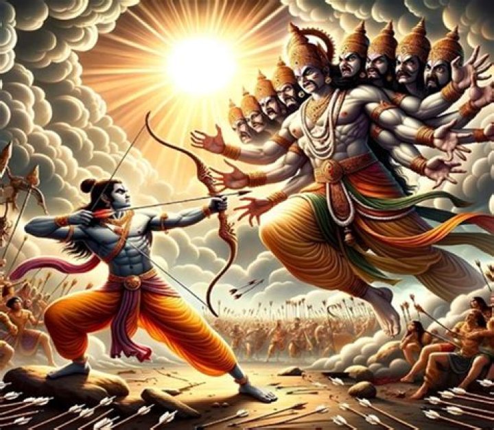 Where is the body of Ravana?