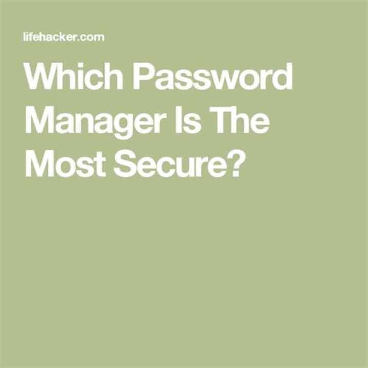 Which password manager is the most secure?