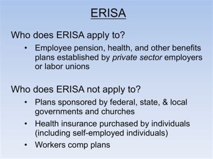 Who does ERISA not apply to?