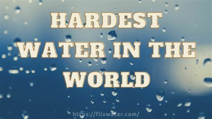 Who has the hardest water in the US?