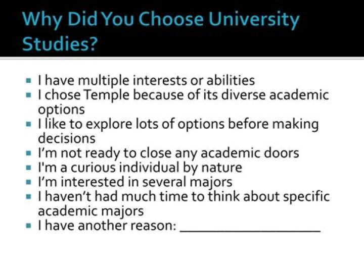 Why did you choose this university?