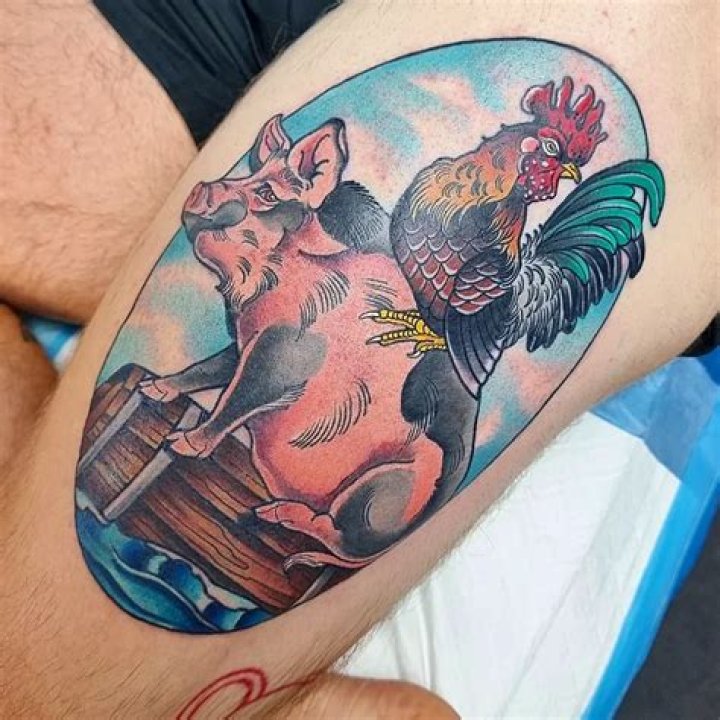 Why do sailors get pig and chicken tattoos?
