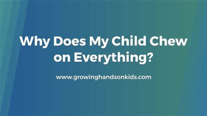 Why does a child chew on their shirt?