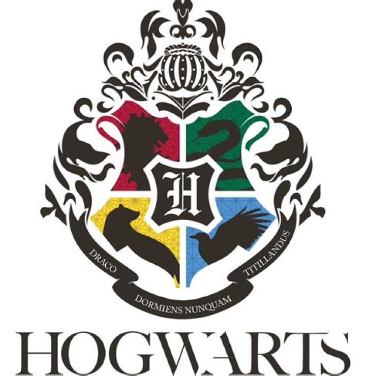 Why is Draco's name on the Hogwarts logo?