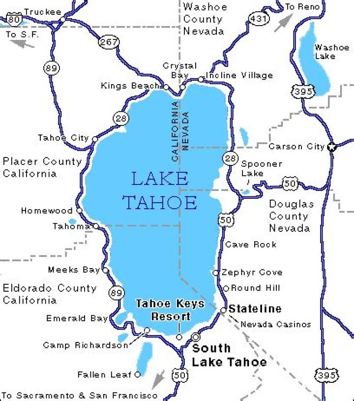 Why is Lake Tahoe in two states?