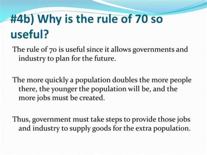 Why is the rule of 70 so useful?