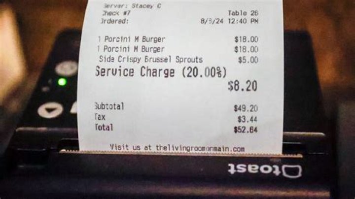 Why is there a service charge on my restaurant bill?